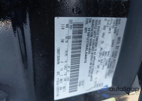 2008 Ford Expedition Eddie Bauer/King Ranch z USA, uszkodzony, nr VIN 1FMFU17568LA44919